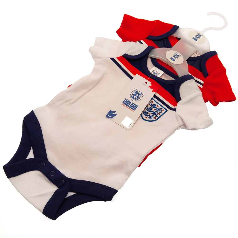 England FA 2 Pack Retro Bodysuits for Infants