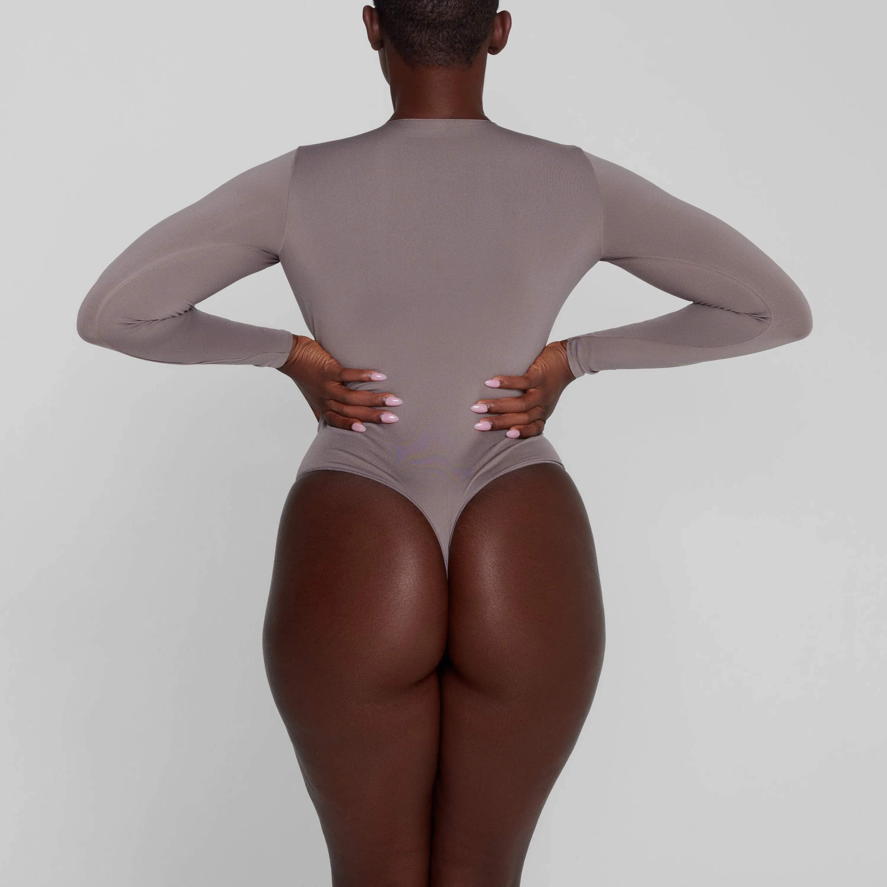 ESSENTIAL CREW NECK LONG SLEEVE BODYSUIT | AMETHYST