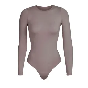 ESSENTIAL CREW NECK LONG SLEEVE BODYSUIT | AMETHYST