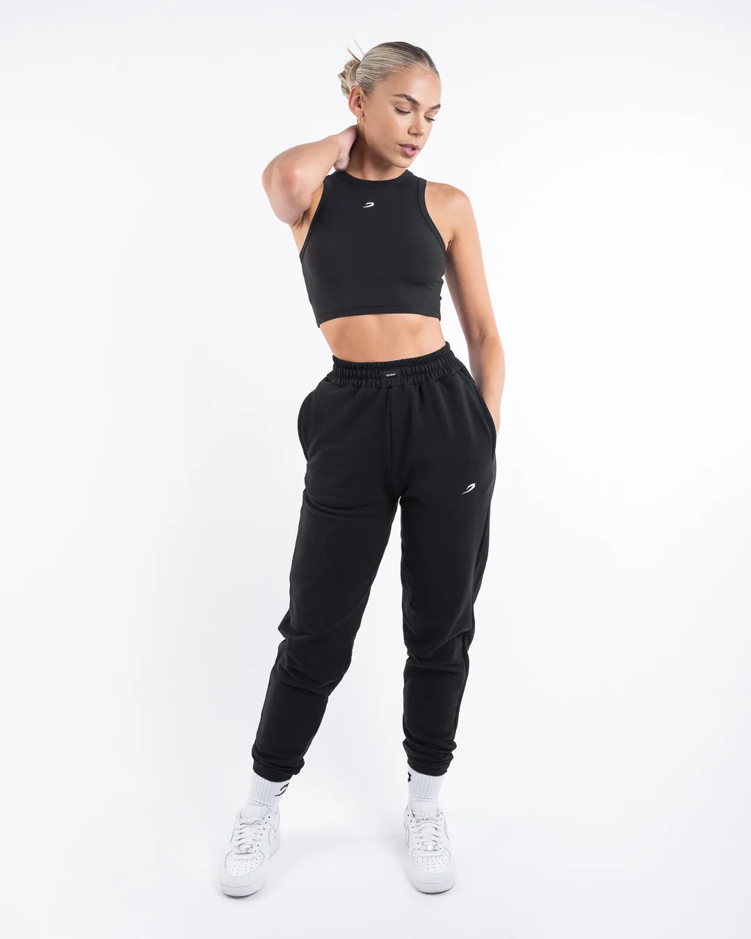 Essentials Racer Crop Top - Black