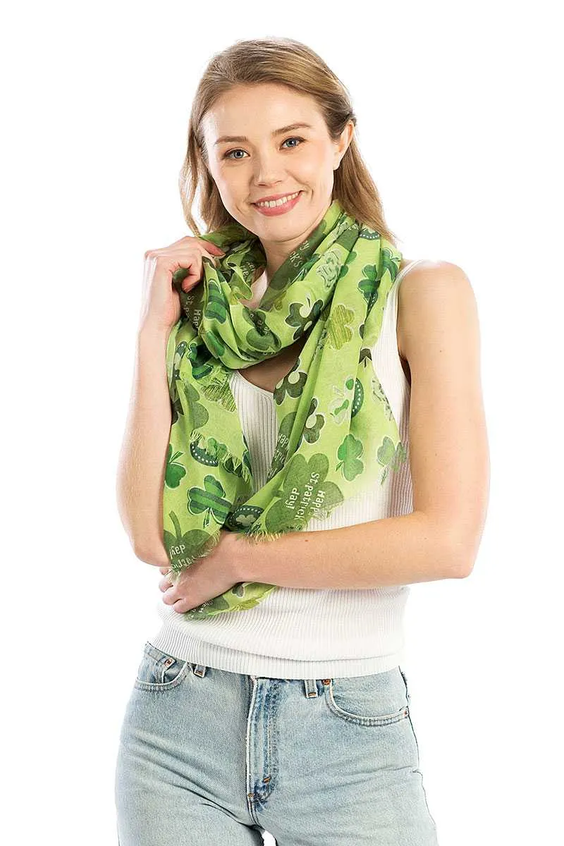 Fashion Chiffon Clover Print Scarf