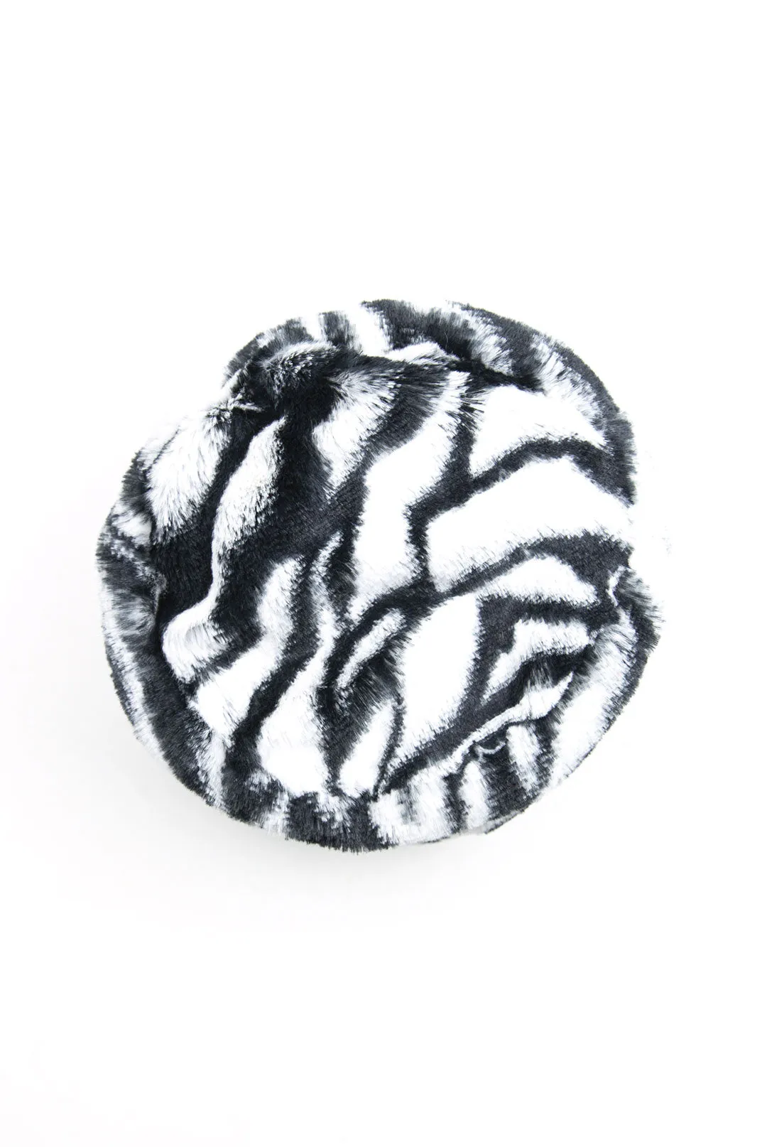 Faux Fur Zebra Hat