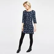 Feathers Navy Twill Tunic