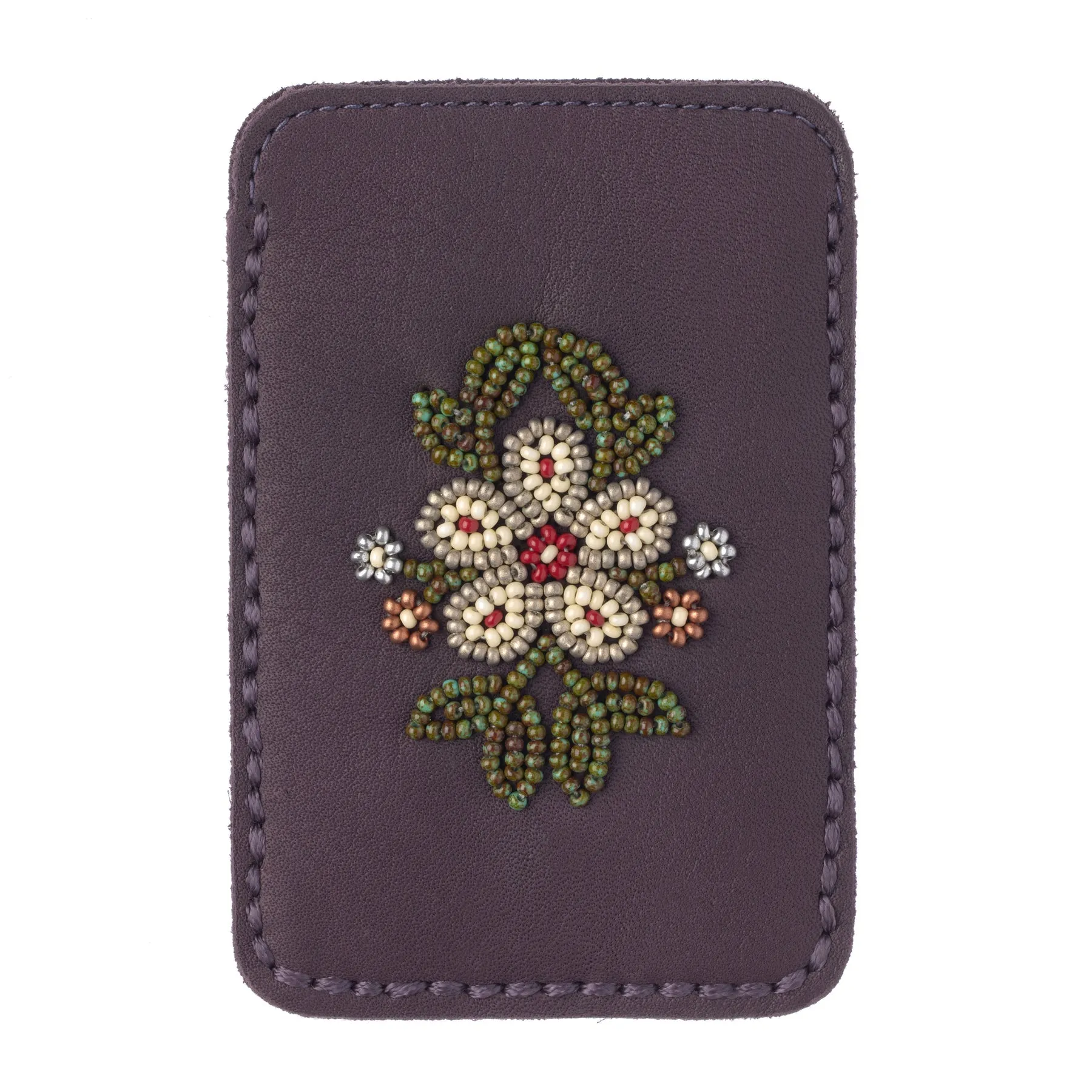 Floret Beaded Card Holder