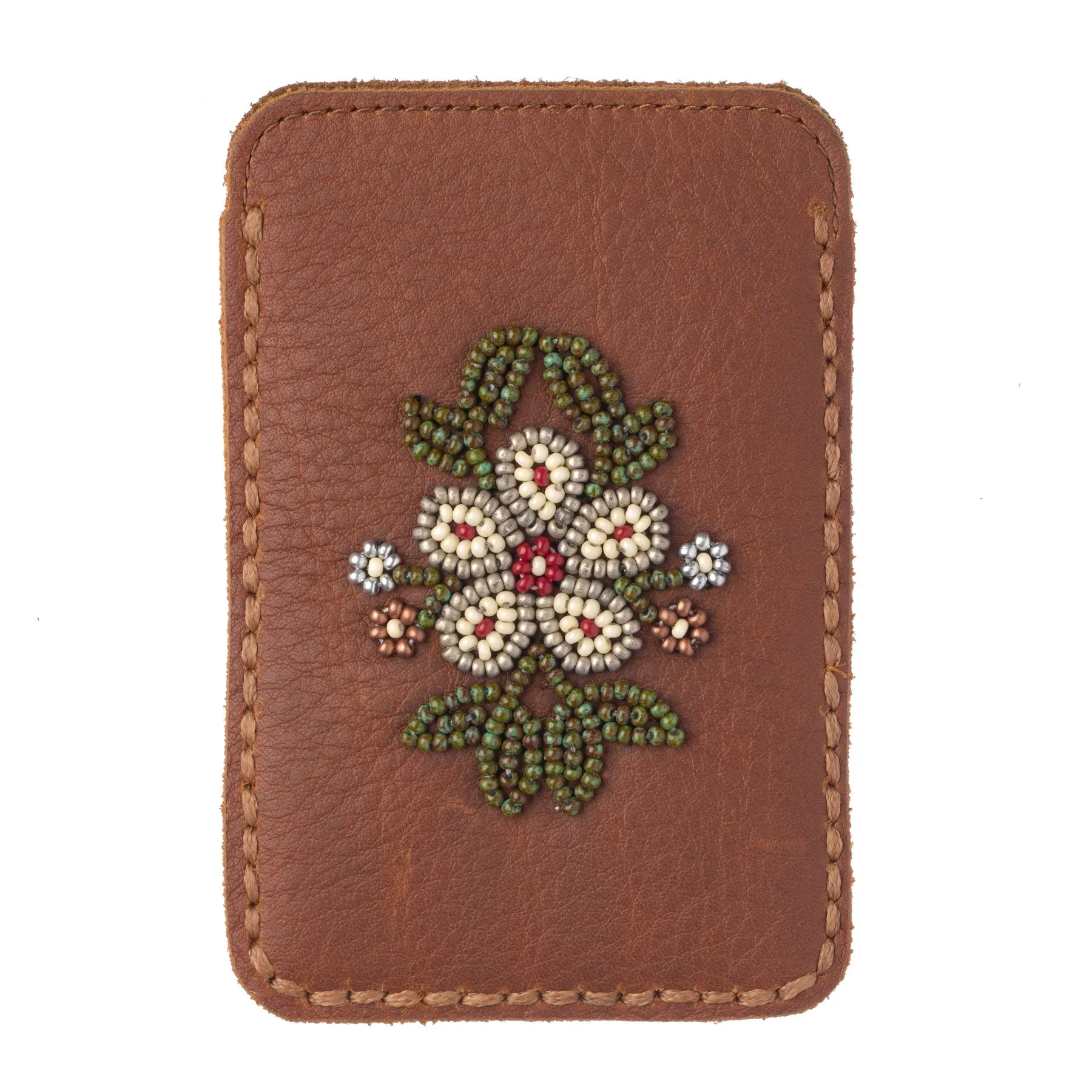 Floret Beaded Card Holder