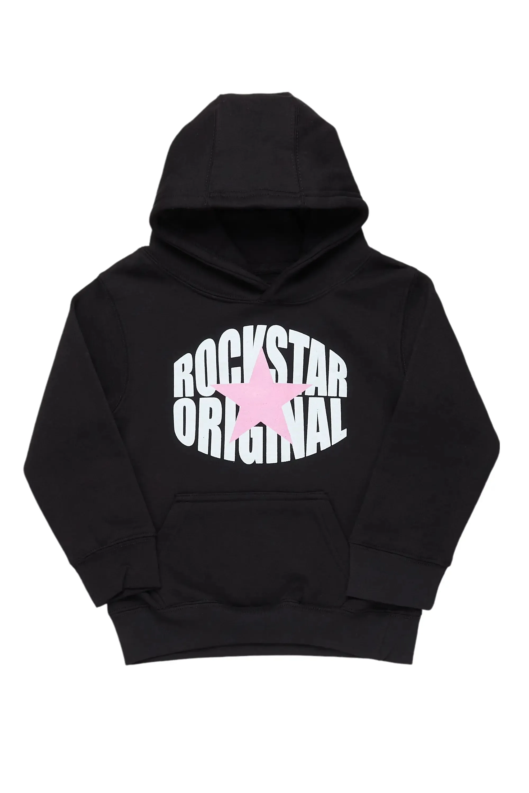 Girls Mia Black Graphic Hoodie