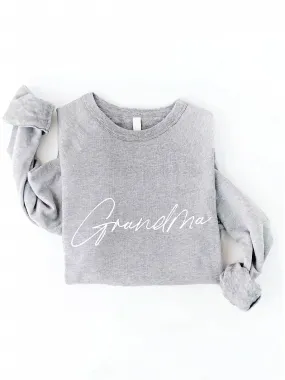 Grandma Graphic Fleece Sweatshirt, Grey Heather