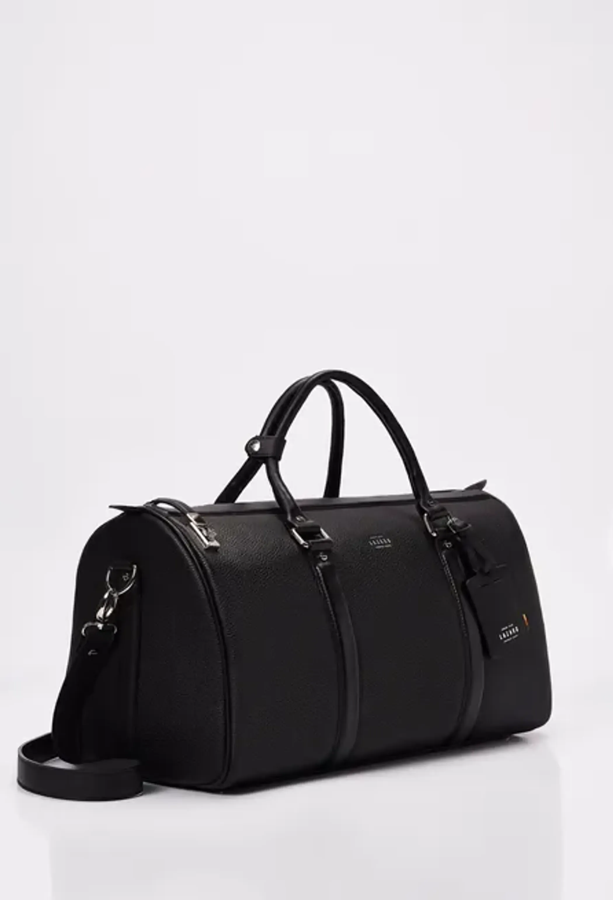 Heritage Leather Duffel Bag With Lock Closure