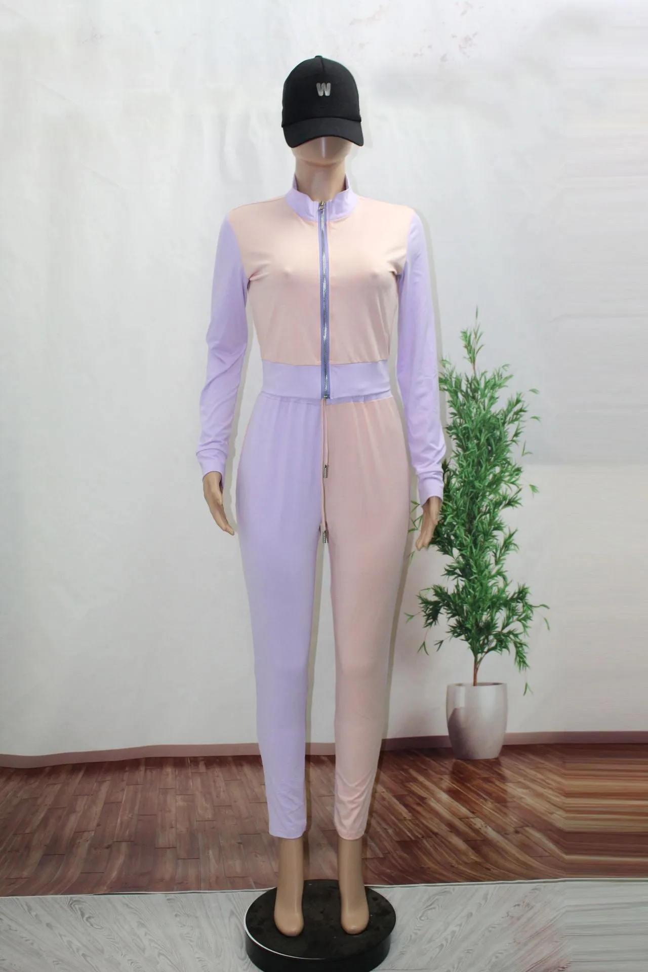 High Waist Color-Switch Pants Set