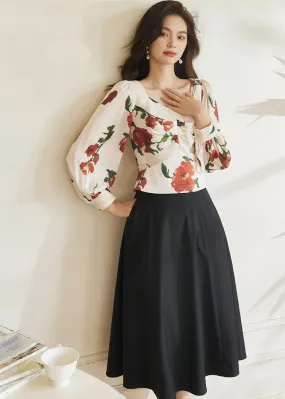 HIGH WAIST DRAPED SKIRT