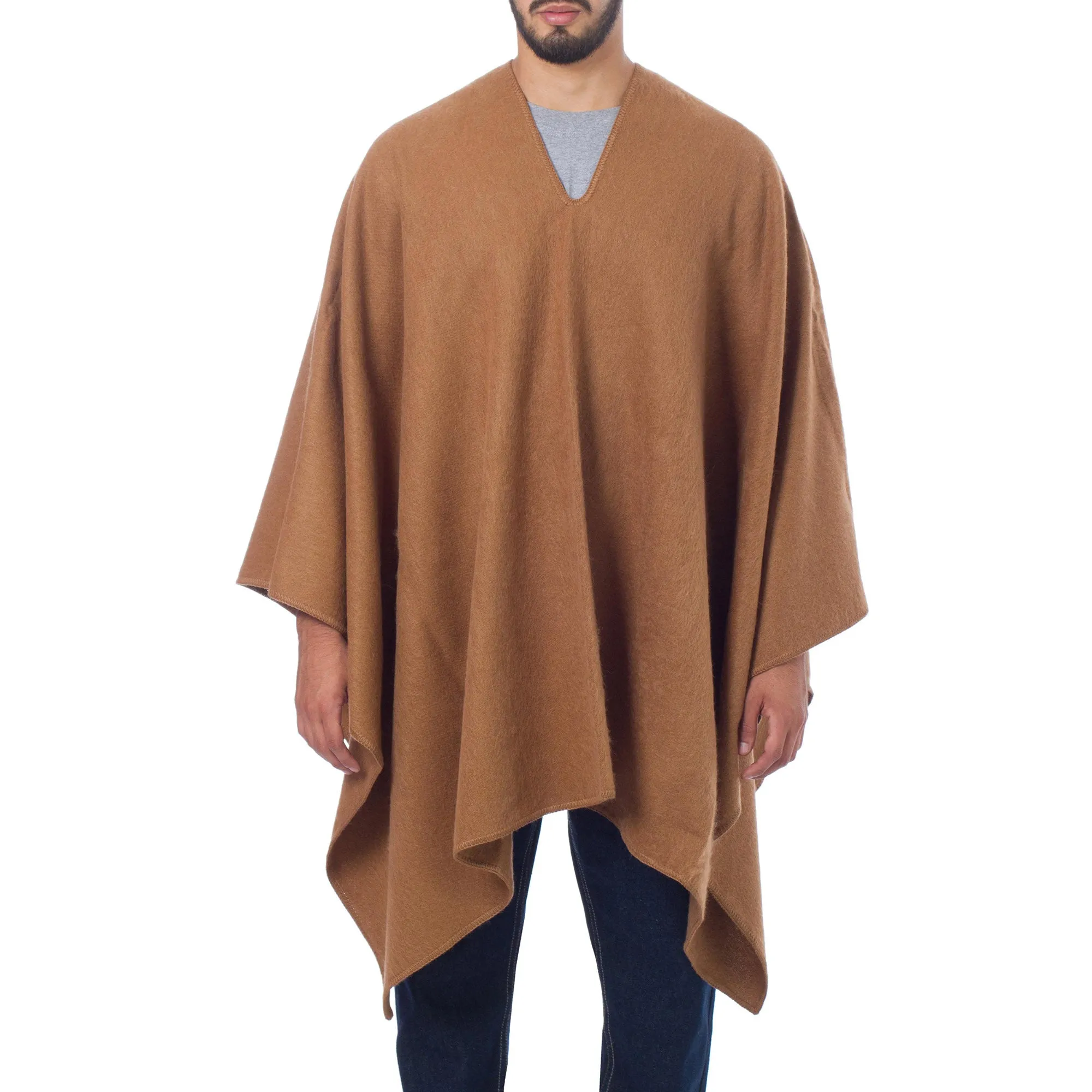 Inca Explorer Men's Alpaca Blend Poncho