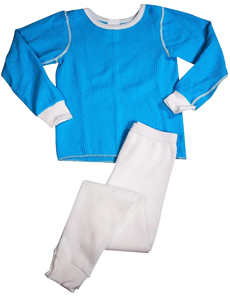 Indera Girls Long Sleeve Thermal Long John Underwear Pant and Top Set