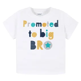 Infant & Toddler Boy "Promoted To Big Bro" Short Sleeve Tee