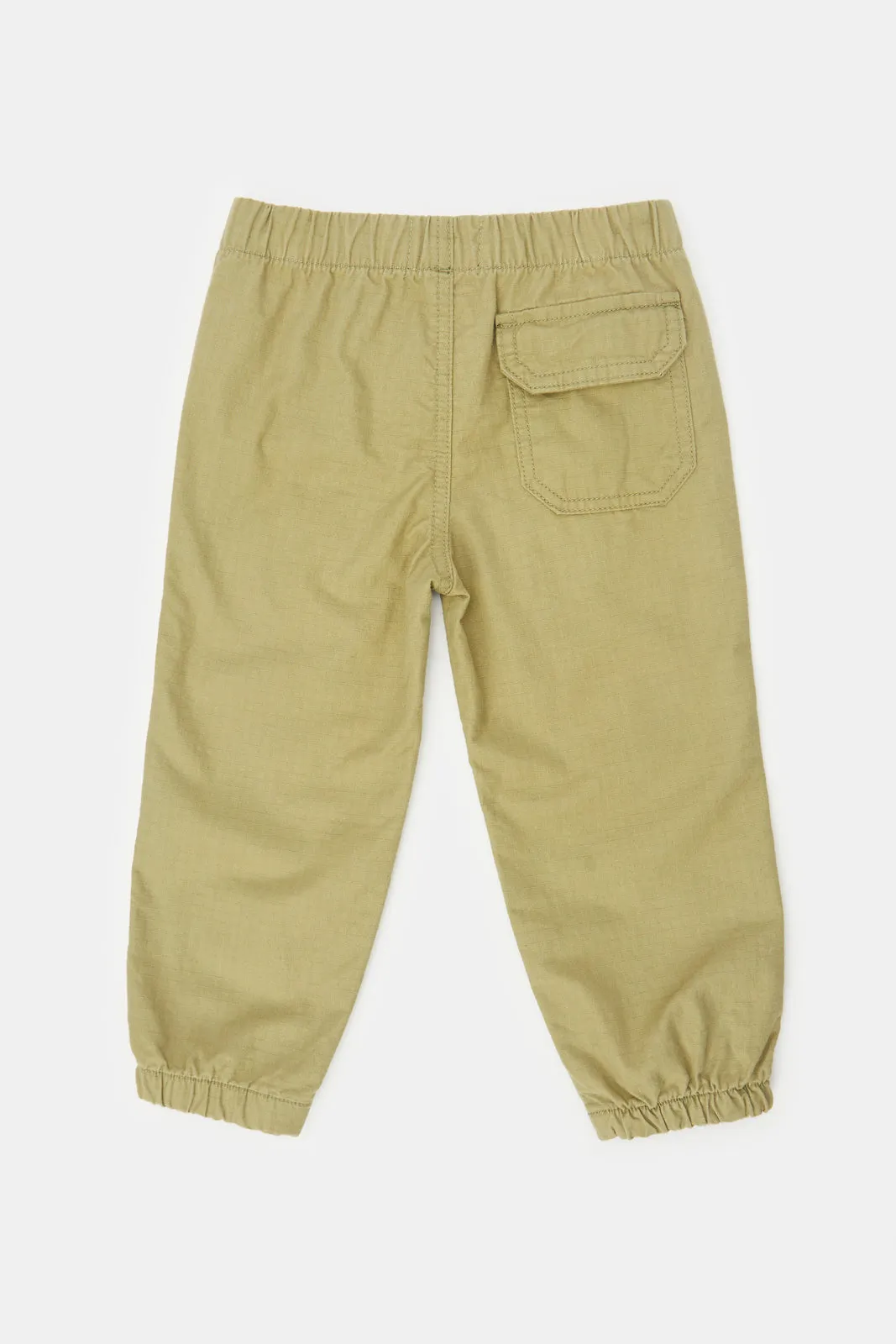 Infant Boys Green Ribstop Joggers