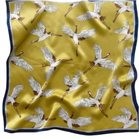 Japanese Silk Scarf - Gold