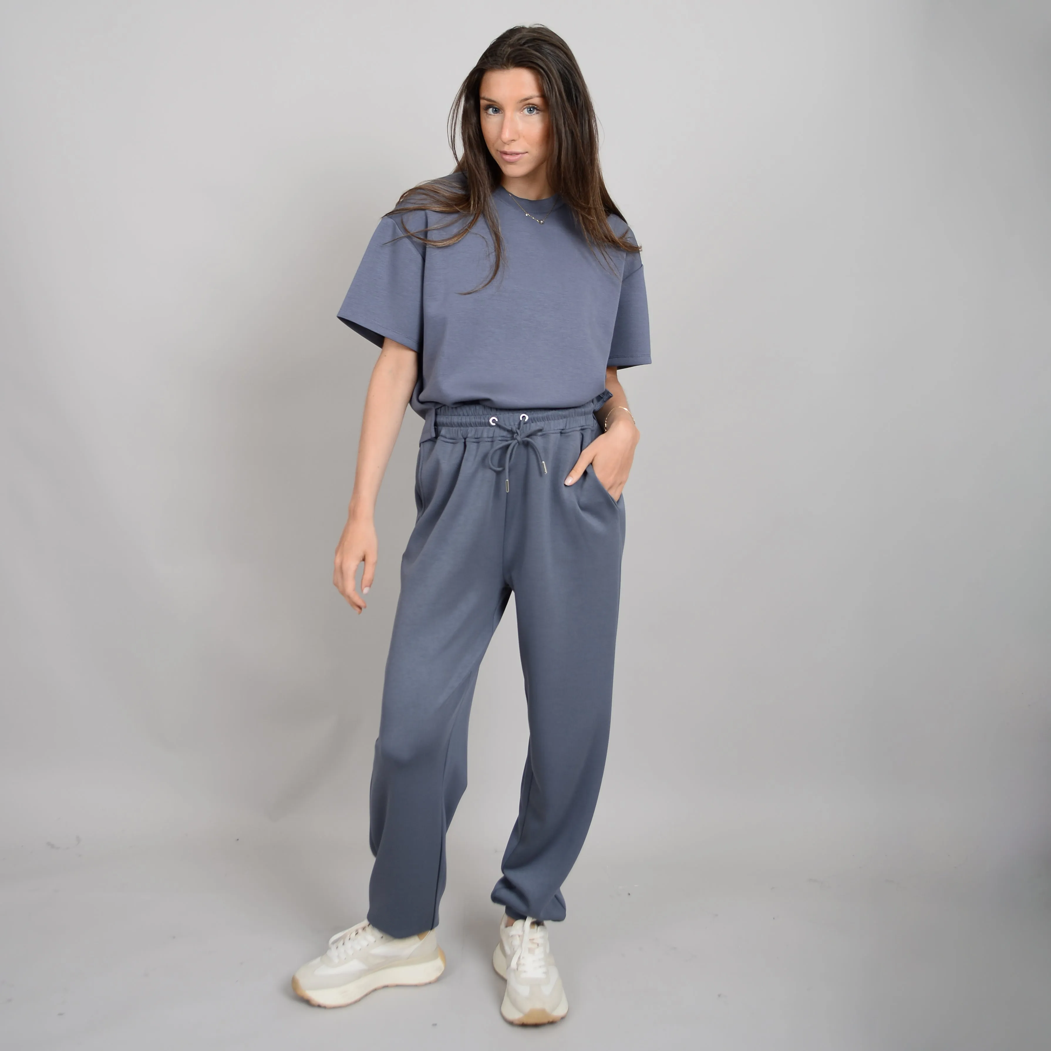 JOSELLE KNIT JOGGER -  STEEL