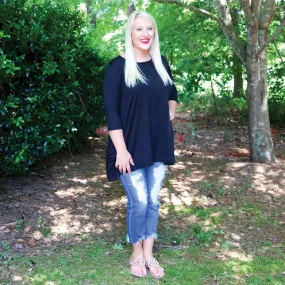 Kallie TUNIC SWING BLACK