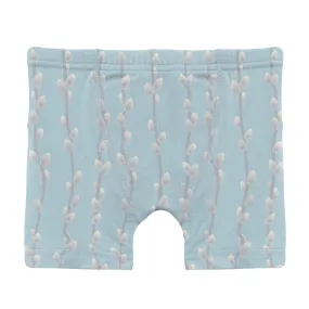 Kickee Pants Bamboo Boy's Boxer Brief -  Spring Sky Pussy Willows