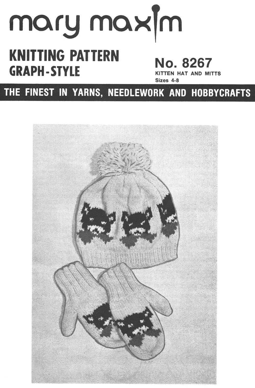 Kitten Hat & Mitts Pattern