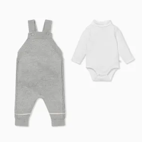 Knitted Overalls & Turtleneck Bodysuit Outfit