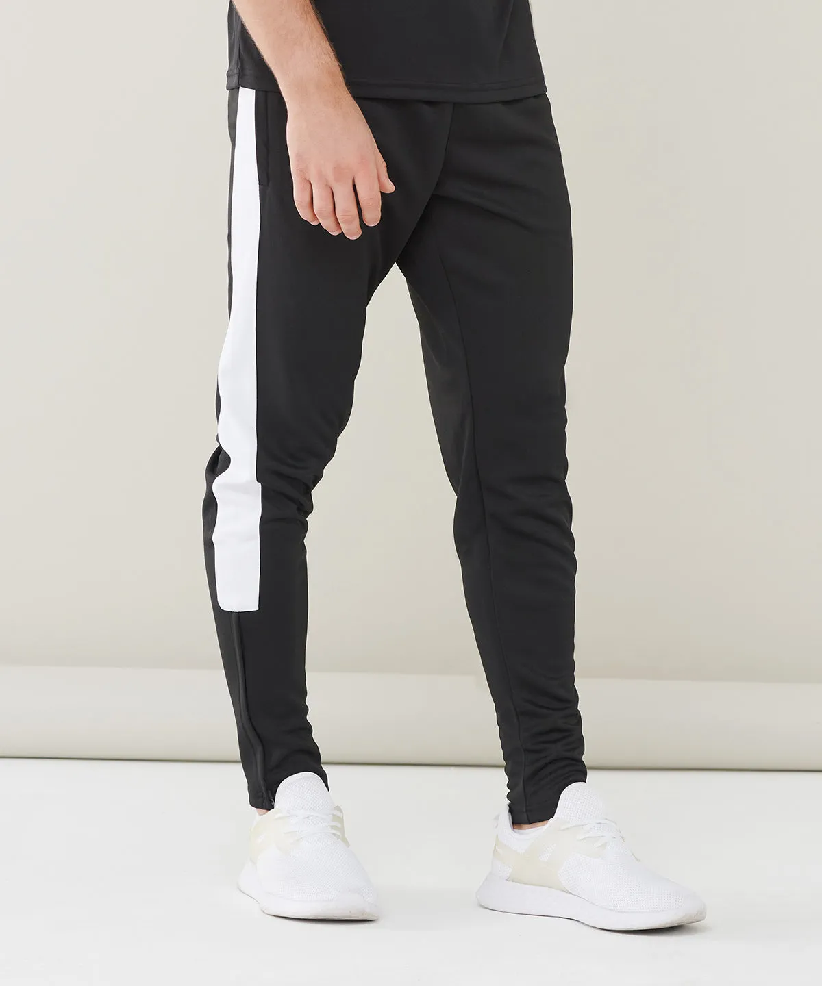 Knitted tracksuit pants | Bottle/White