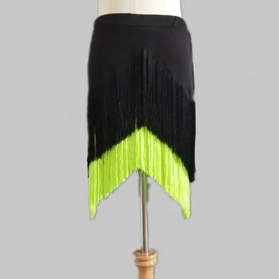 #L071 Latin Tassel Fringe Skirt- Ballroom- Salsa-Cha Cha-Rumba-Samba