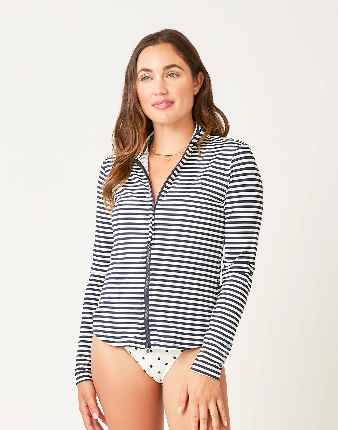 Lake Sunshirt: Navy Stripe