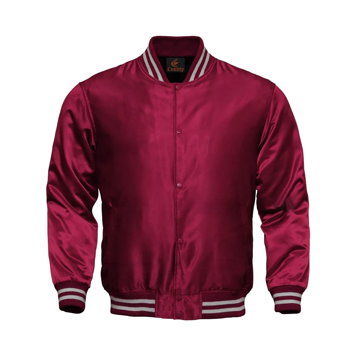 Letterman Jacket Maroon Satin Jacket Ladies Varsity Jacket