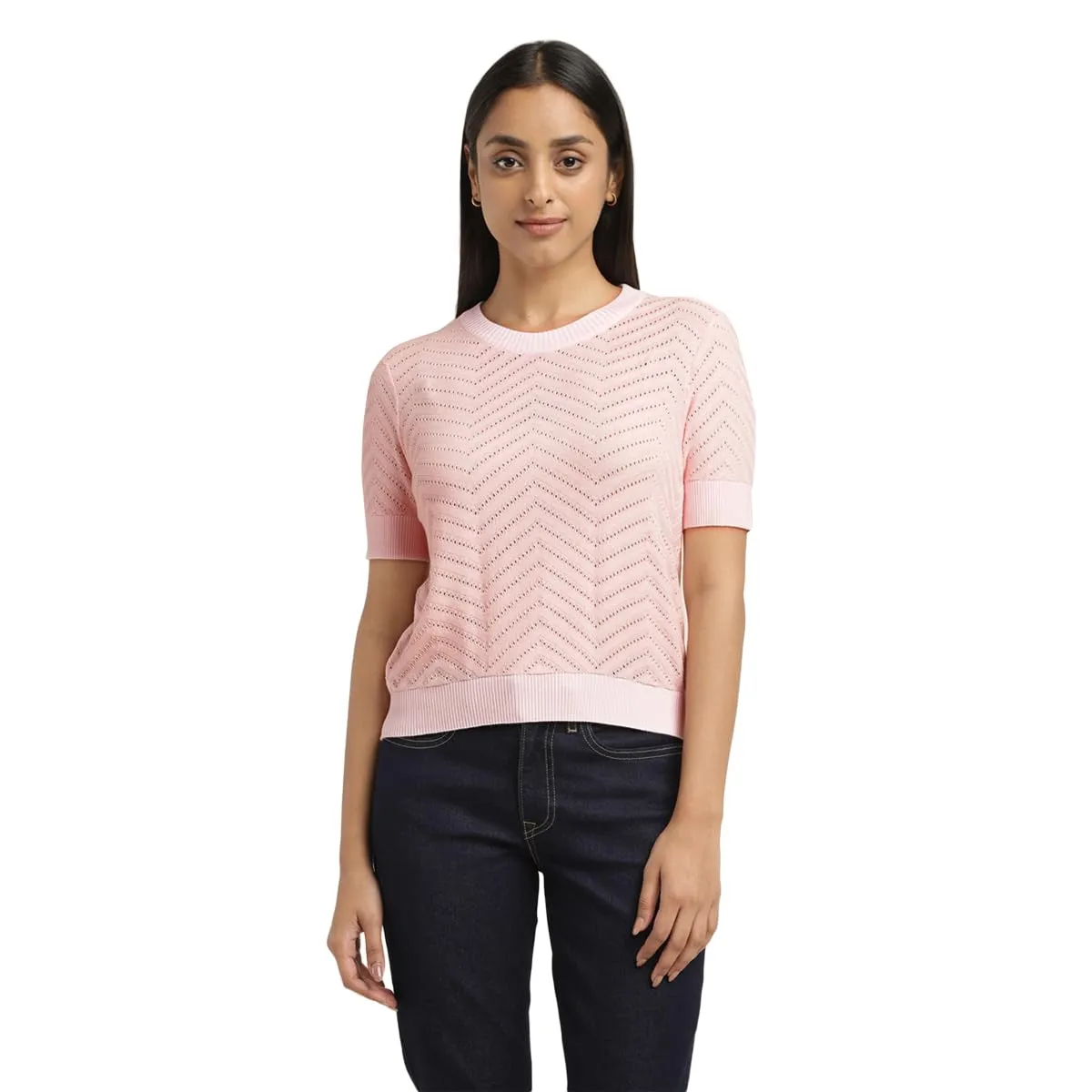 Levi's Women's Cotton Blend Modern Sweater (Pink)