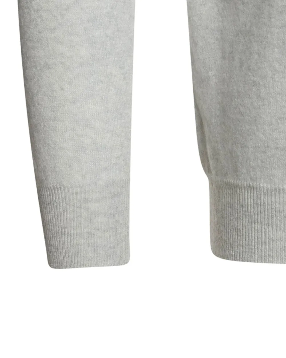 Light Grey David Long Sleeve Cashmere Pullover