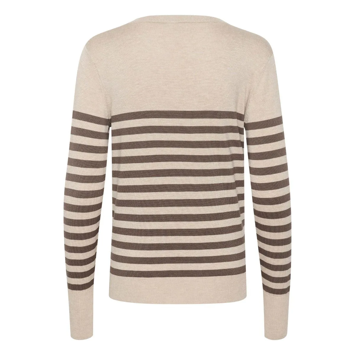 Lizza striped pullover feather grey/brown stripe