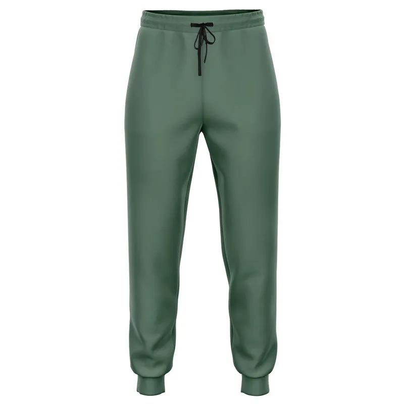 Medium Dark Green Joggers | Unisex | with PLUS sizes | Medium Dark Pale Pastel Green | C30M0Y30K60