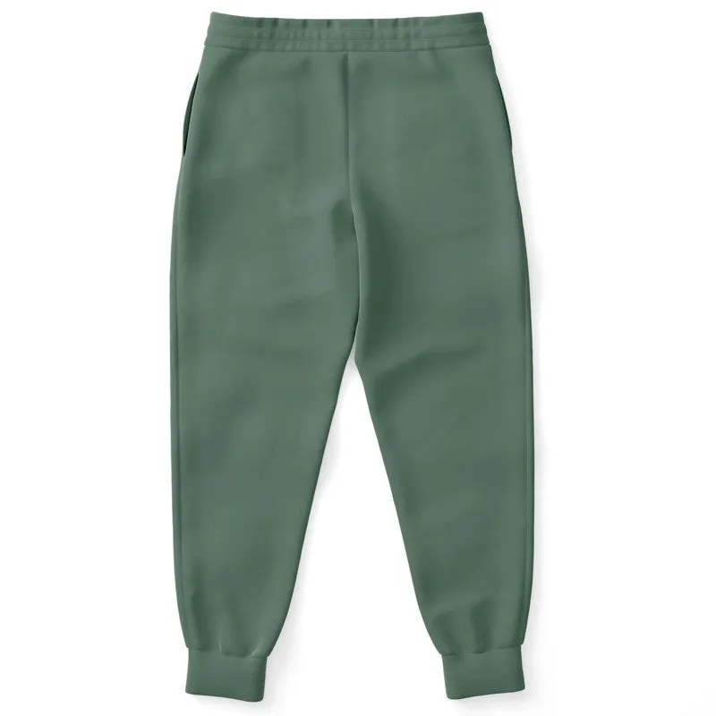 Medium Dark Green Joggers | Unisex | with PLUS sizes | Medium Dark Pale Pastel Green | C30M0Y30K60