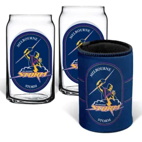 Melbourne Storm Can Glasses & Can Cooler Pack