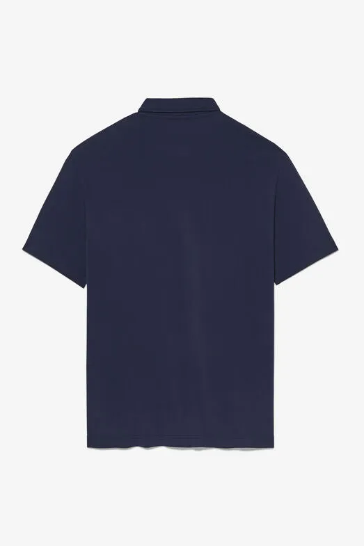 Mens Fila Essentials Pique Polo (Navy)