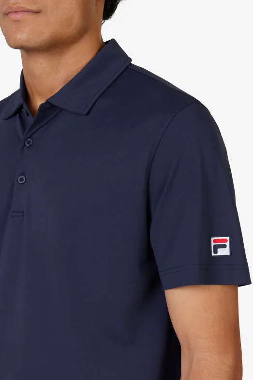 Mens Fila Essentials Pique Polo (Navy)