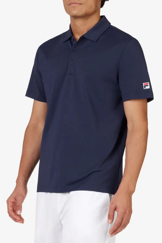 Mens Fila Essentials Pique Polo (Navy)