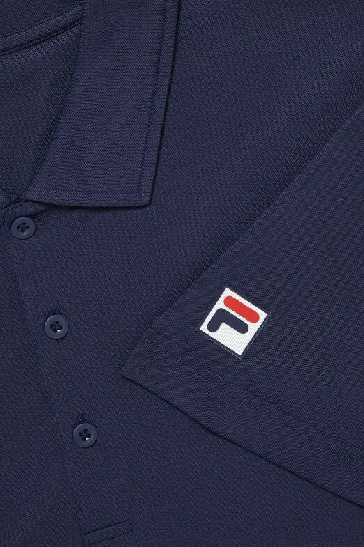 Mens Fila Essentials Pique Polo (Navy)