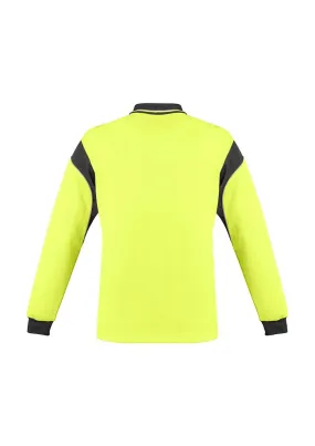 Mens Hi Vis Aztec Polo - Long Sleeve