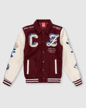 MEN'S PARADISE WOOLEN PATCHED VARSITY JACKET