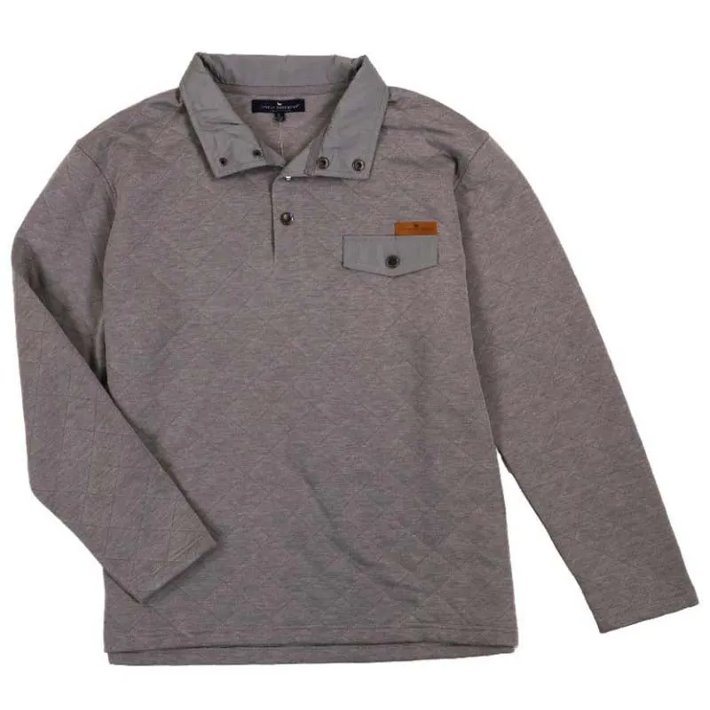 Men's Quilted Pullover in Ash Grey