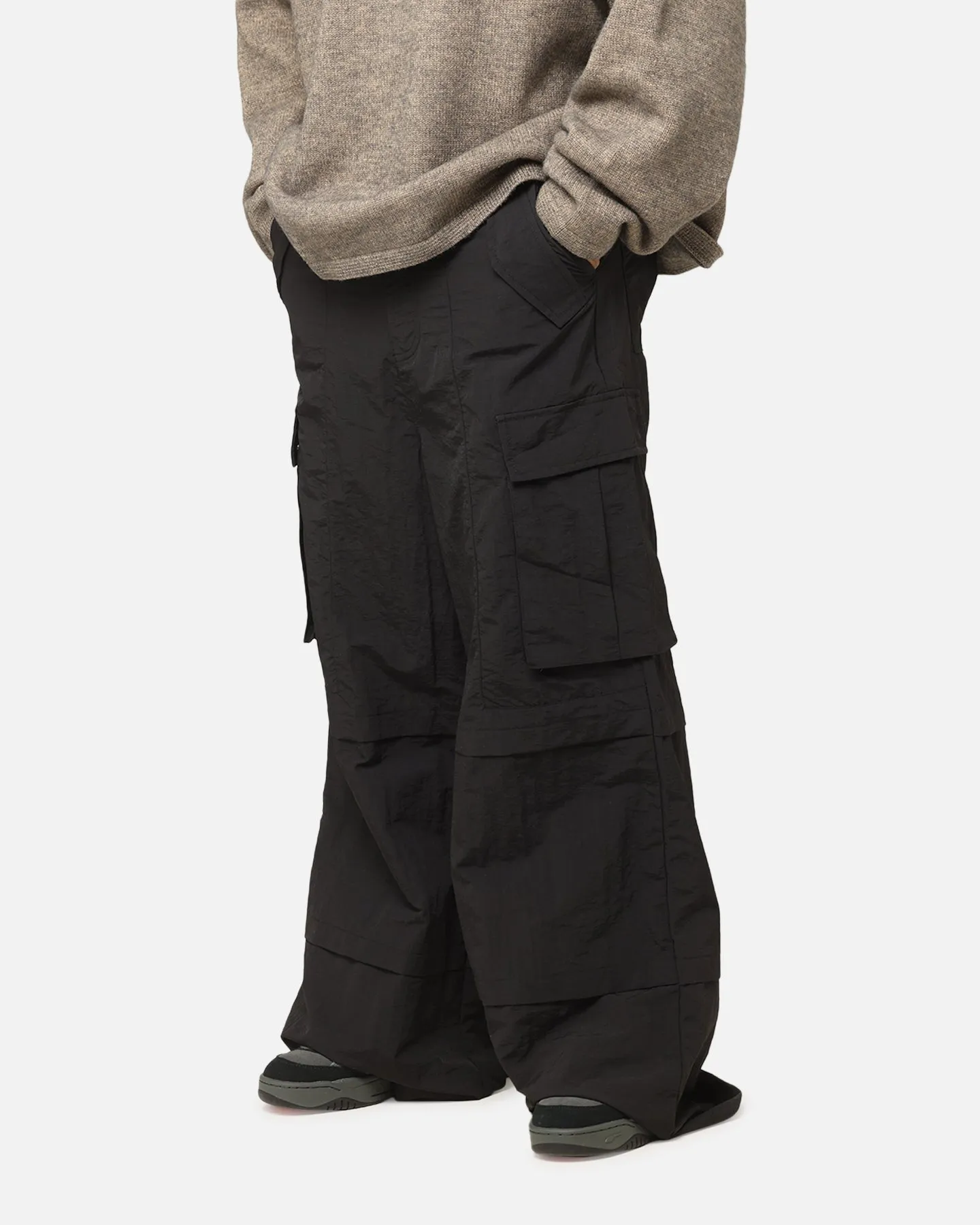 MNML Nylon Rave Cargo Pants Black