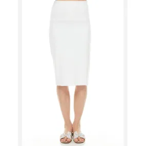 Modal Slim Skirt: White