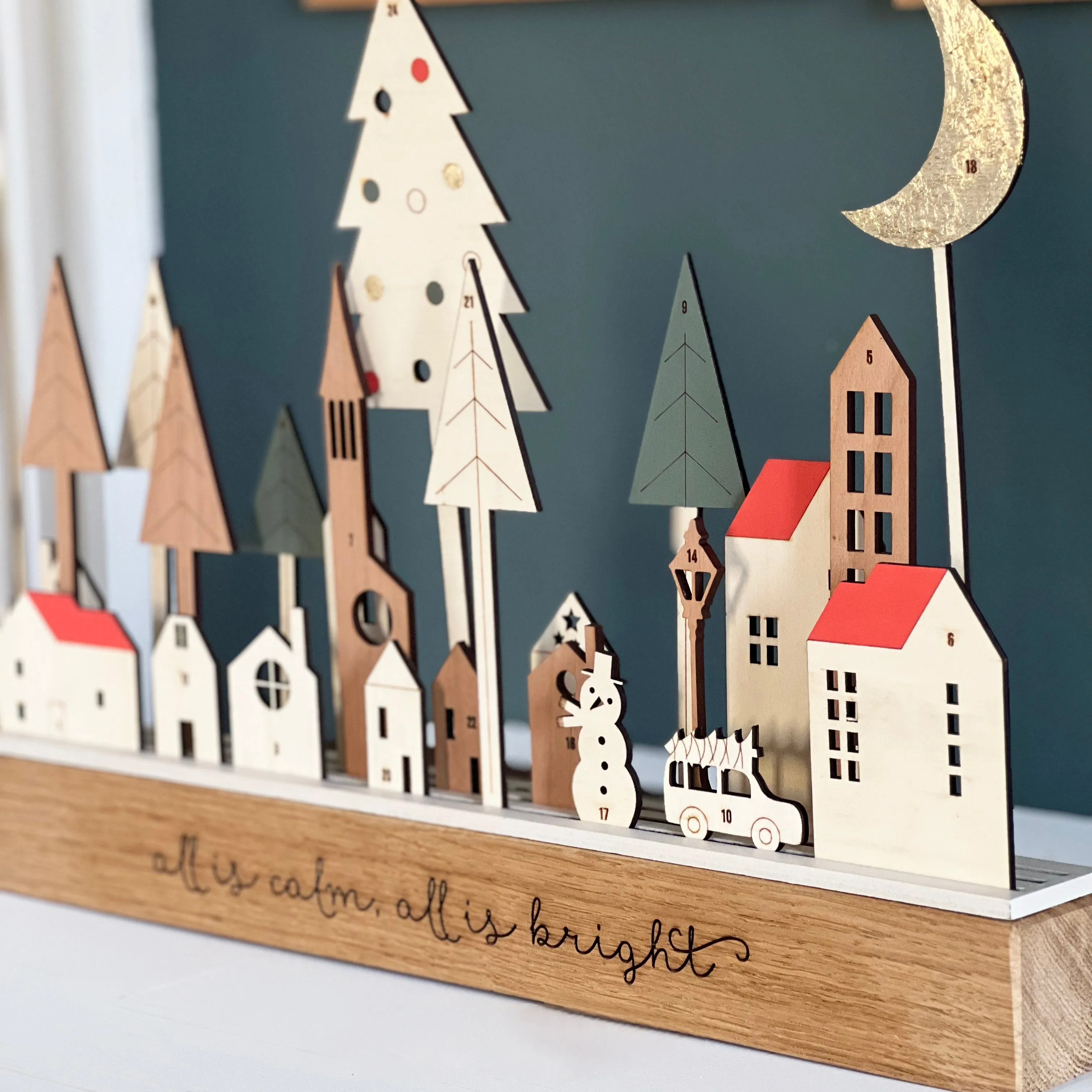 Modo Winter Village Wooden Advent Calendar