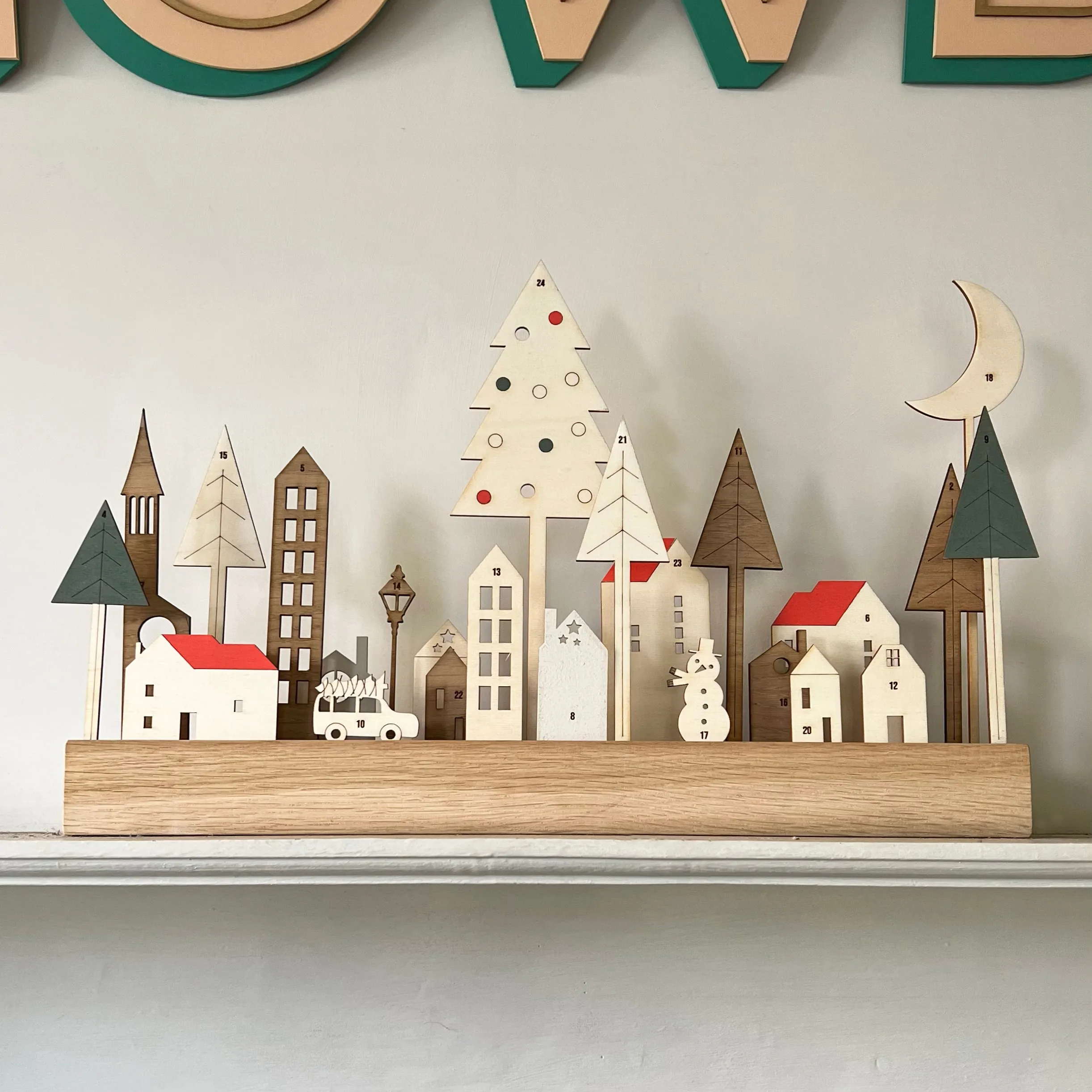 Modo Winter Village Wooden Advent Calendar