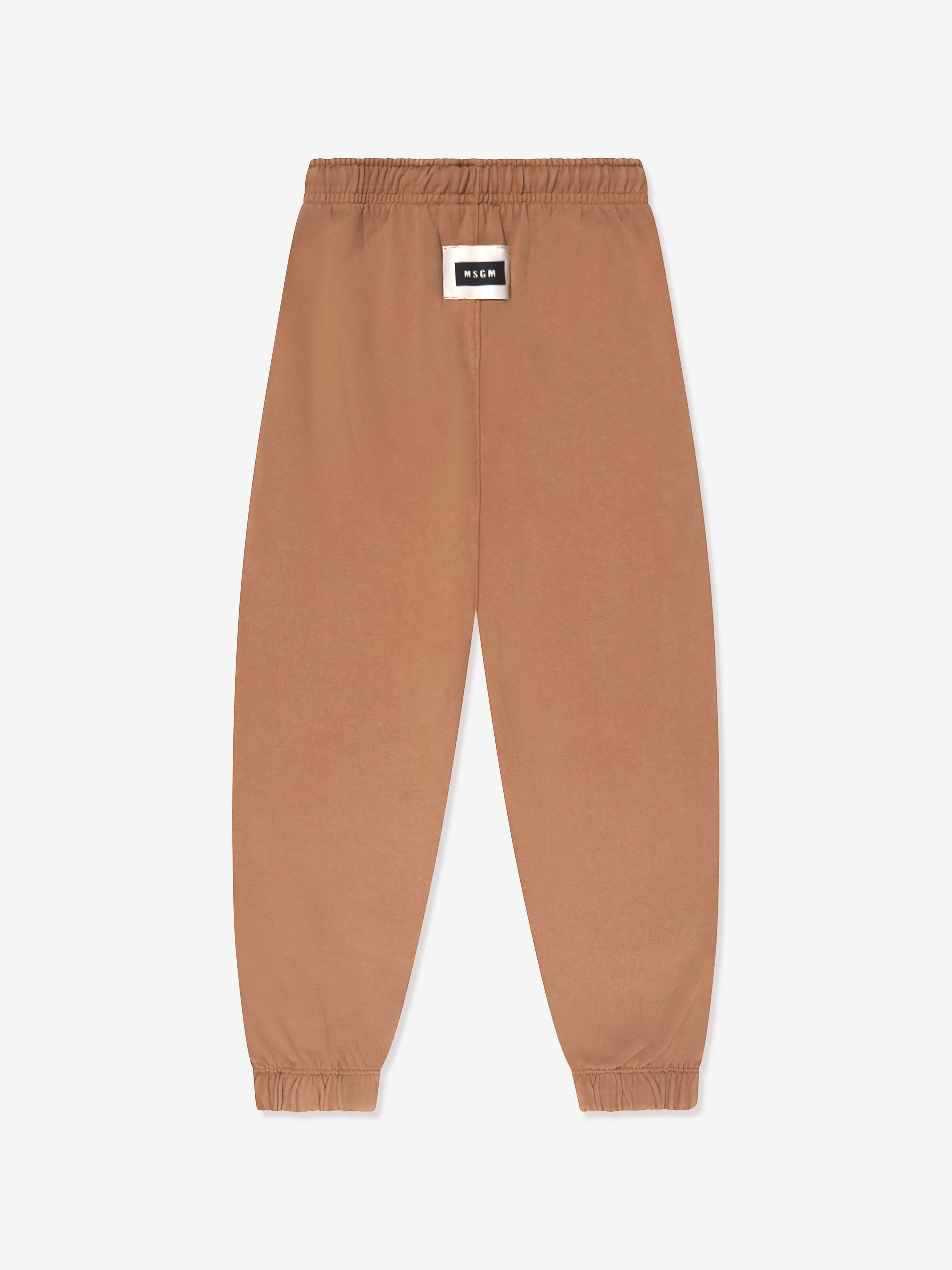 MSGM Kids Branded Joggers in Beige