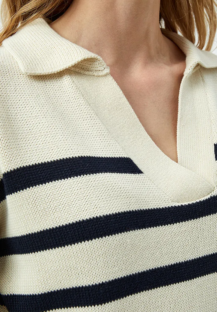 MSLeonie Pullover - Gardenia Stripe