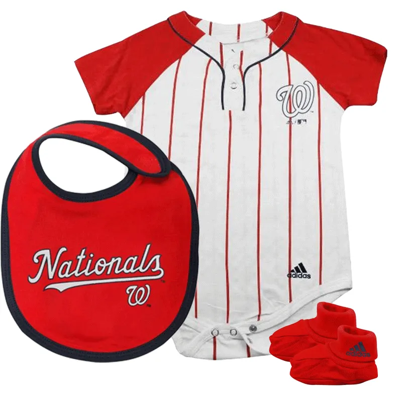 Nationals Infant Creeper, Bib and Bootie Set