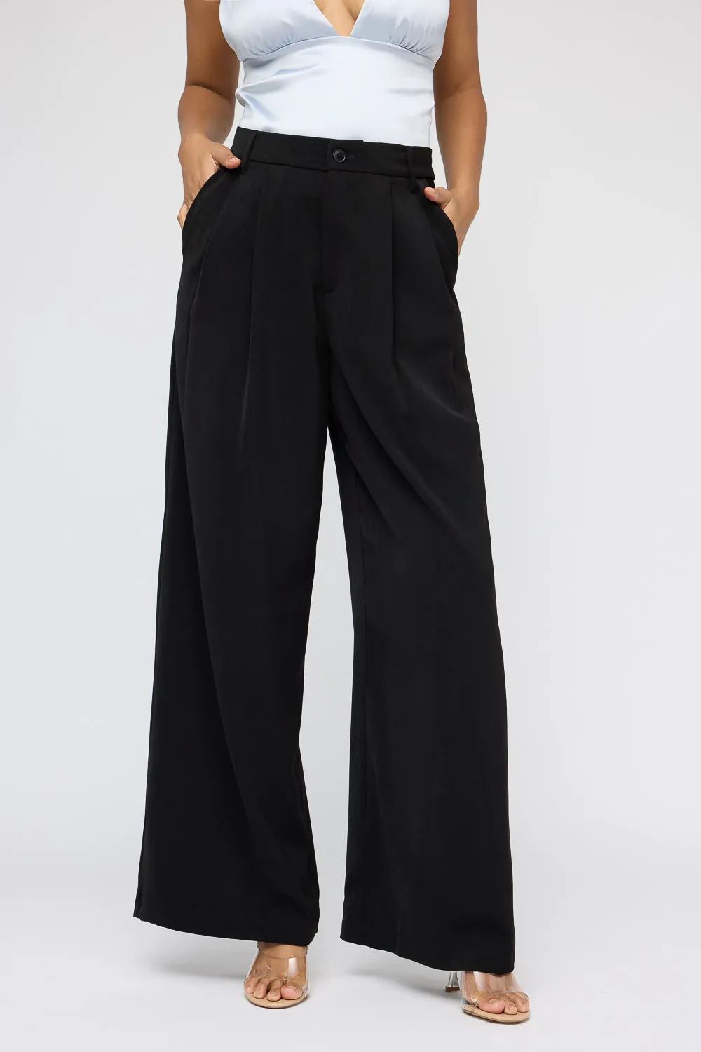 Noir Super Flared Korean Pants