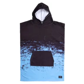 Ocean and Earth Youth Southside Hooded Poncho - Black/Blue